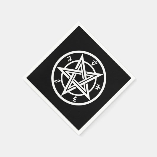 Serviette En Papier Symbole pentagramme classique (Coin)