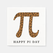 Serviette En Papier Symbole Pi Leopard Motif Joyeux Jour Pi (Devant)