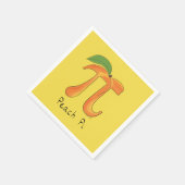 Serviette En Papier Symbole Pi Peach Math Funny (Coin)