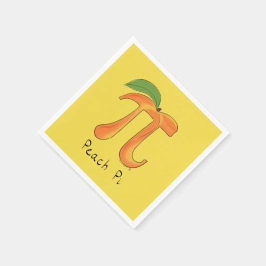 Serviette En Papier Symbole Pi Peach Math Funny (Coin)