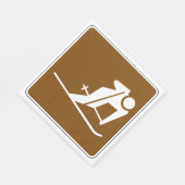 Serviette En Papier Symbole récréatif de la zone de ski (Coin)
