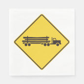 Serviette En Papier SYMBOLE ROUTIER DES Camions D'EXPLOITATION (Devant)