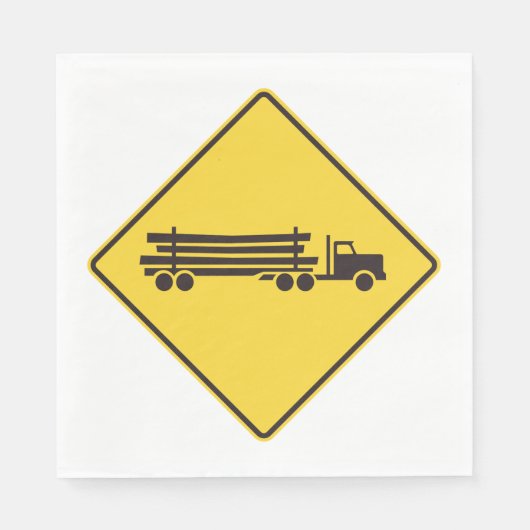 Serviette En Papier SYMBOLE ROUTIER DES Camions D'EXPLOITATION (Devant)