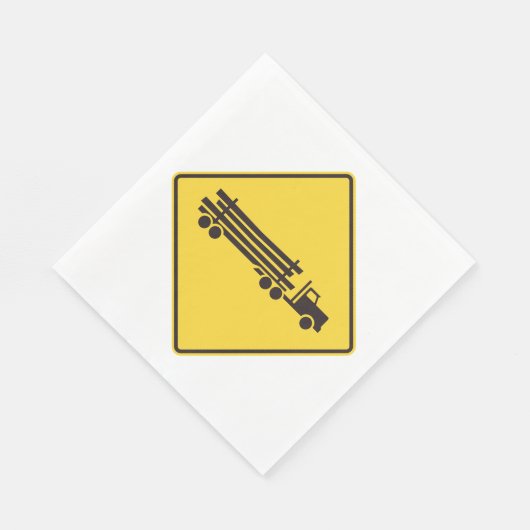 Serviette En Papier SYMBOLE ROUTIER DES Camions D'EXPLOITATION (Coin)