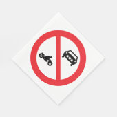 Serviette En Papier Symbole routier sans véhicules (Coin)