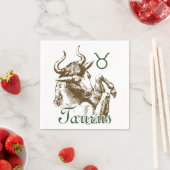Serviette En Papier SYMBOLE SIGNE Zodiaque Taurus (En situation)