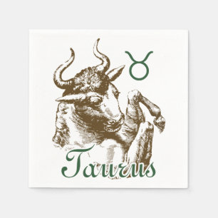 Serviette En Papier SYMBOLE SIGNE Zodiaque Taurus