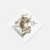 Serviette En Papier SYMBOLE SIGNE Zodiaque Taurus (Coin)