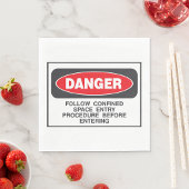 Serviette En Papier Symbole spatial confiné en danger