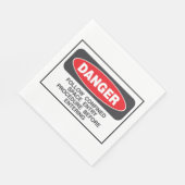 Serviette En Papier Symbole spatial confiné en danger (Coin)