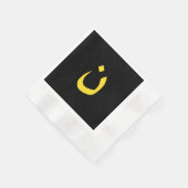 Serviette En Papier Symbole spirituel chrétien nazi en jaune (Coin)