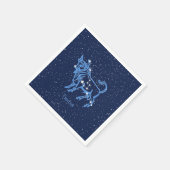 Serviette En Papier Symbole Taurus Constellation et Zodiaque avec étoi (Coin)
