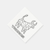 Serviette En Papier Symbole Taurus Zodiac Napkin (Coin)