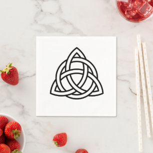 Serviette En Papier Symbole triquetra de noeud de trinité celtique