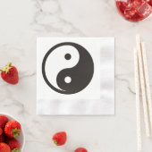 Serviette En Papier Symbole Yin Yang - tatouage solide (En situation)