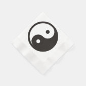 Serviette En Papier Symbole Yin Yang - tatouage solide (Coin)
