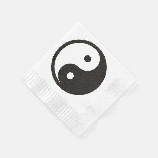 Serviette En Papier Symbole Yin Yang - tatouage solide (Coin)