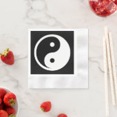 Serviette En Papier Symbole Yin Yang - tatouage solide design 2 (En situation)