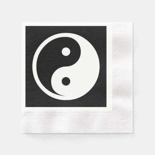 Serviette En Papier Symbole Yin Yang - tatouage solide design 2 (Devant)