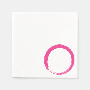 Serviette En Papier Symbole zen rose / Cercle Enso