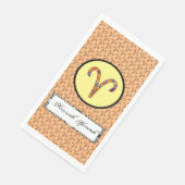 Serviette En Papier Symbole Zodiac Aries Élément par Kenneth Yoncich (Coin)