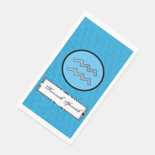 Serviette En Papier Symbole Zodiaque Aquarius Élément par Kenneth Yonc (Coin)