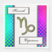 Serviette En Papier Symbole zodiaque Capricorne Élément par K Yoncich (Devant)