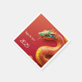 Serviette En Papier symbole zodiaque chinois nouvelle année 2025 serpe (Coin)