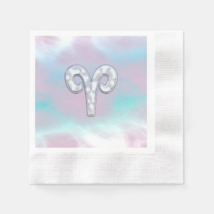 Serviette En Papier Symbole zodiaque des baies de style perle