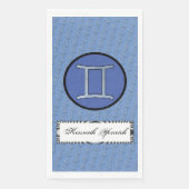 Serviette En Papier Symbole Zodiaque Gemini Élément par Kenneth Yoncic (Devant)
