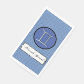 Serviette En Papier Symbole Zodiaque Gemini Élément par Kenneth Yoncic (Coin)
