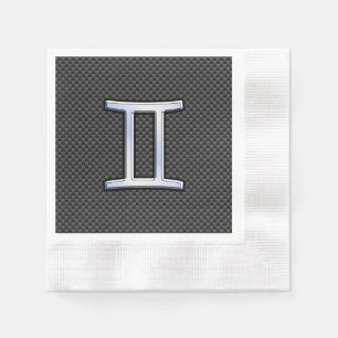 Serviette En Papier SYMBOLE Zodiaque Gemini Style fibre de carbone cha