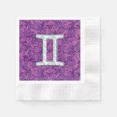 Serviette En Papier SYMBOLE Zodiaque Pearl Gemini sur Camouflage numér (Devant)