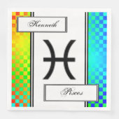 Serviette En Papier Symbole zodiaque Pisces Standard par Kenneth Yonci (Devant)
