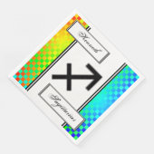 Serviette En Papier Symbole zodiaque Sagittarius Stand par Kenneth Yon (Coin)