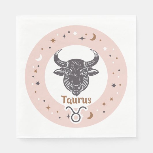 Serviette En Papier SYMBOLE Zodiaque Taurus (Devant)