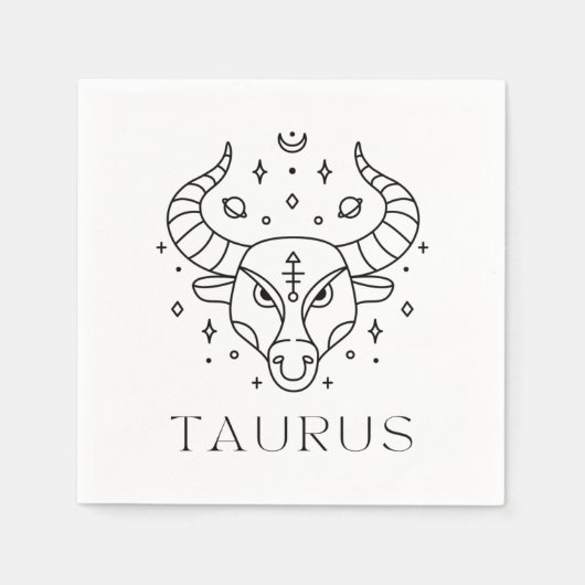Serviette En Papier SYMBOLE Zodiaque Taurus (Devant)