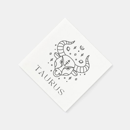 Serviette En Papier SYMBOLE Zodiaque Taurus (Coin)