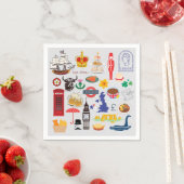 Serviette En Papier Symboles britanniques (En situation)