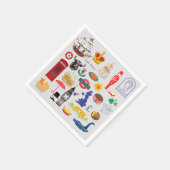 Serviette En Papier Symboles britanniques (Coin)