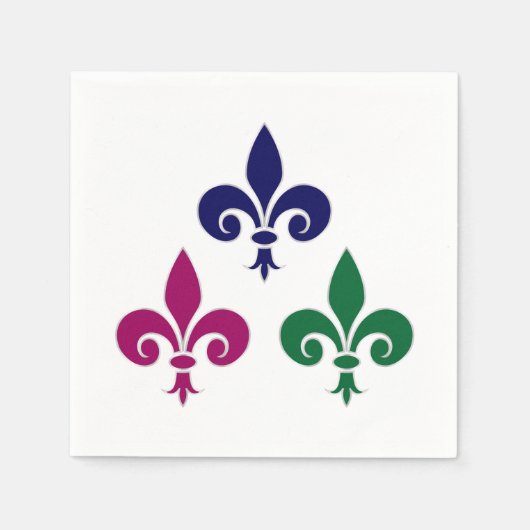 Serviette En Papier Symboles de fleur de lis (Devant)