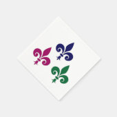 Serviette En Papier Symboles de fleur de lis (Coin)