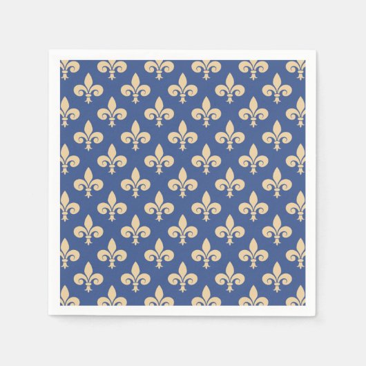 Serviette En Papier Symboles de fleur de lis (Devant)