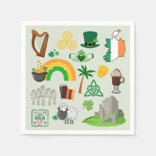 Serviette En Papier Symboles de l'Irlande