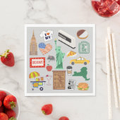 Serviette En Papier Symboles de New York (En situation)