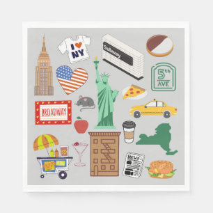 Serviette En Papier Symboles de New York
