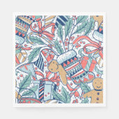 Serviette En Papier Symboles de Noël (Devant)