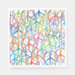 Serviette En Papier Symboles de paix