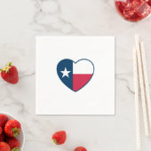 Serviette En Papier Symboles du Texas, Drapeau du Texas, Cœur (En situation)