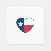 Serviette En Papier Symboles du Texas, Drapeau du Texas, Cœur (Devant)